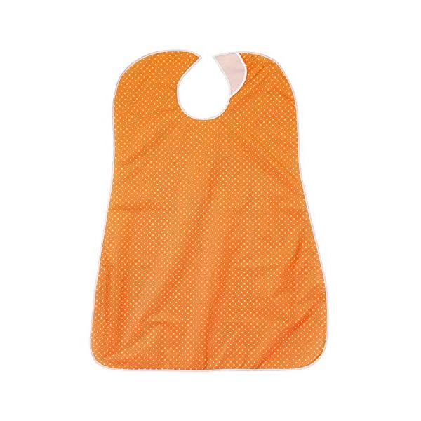ヴェール 食事用エプロン 水玉柄オレンジ 1枚