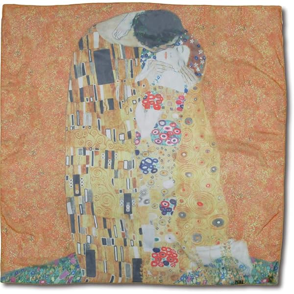 ユーパワー 名画スカーフ ~ミュージアムアートコレクション~ クリムト「ザ・キス」
