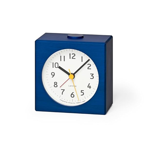 アラーム時計 アナログ ファルベ 天然色木地 farbe 青 PA25-01 BL Lemnos