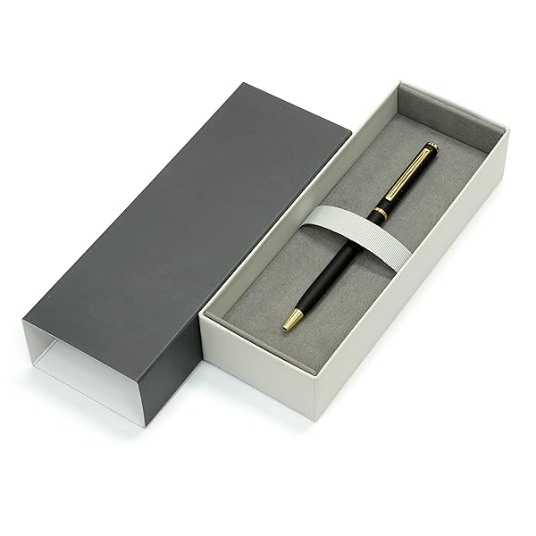 2本パック 真鍮細軸金属回転式ボールペン 高級貼り箱入 K7ーPD04KB-2