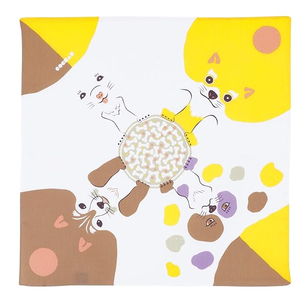 風呂敷 ふろしき 48cm コチャエ どうぶつ イヌ ベージュ/キイロ 日本製 20473-102