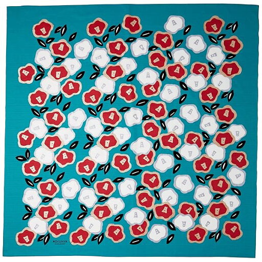 和雑貨 京小物 MOKUHAN シャンタン三巾風呂敷 つばき Aグリーン 約106×105cm 和雑貨 京小物 MOKUHAN シャンタン三巾風呂敷 つばき Aグリーン 約106×105cm