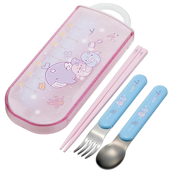 子供用 お弁当 トリオセット 箸 スプーン フォーク キッズ カトラリー 抗菌 加工 開けやすいスライド式 日本製 みいるか 女の子 TACC2AG-A