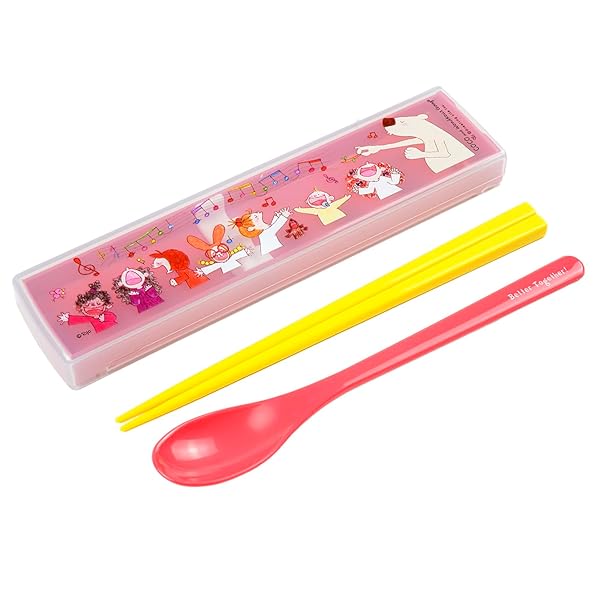 ココちゃん お弁当 はし&スプーン ミュージック RYL-10776 レッド