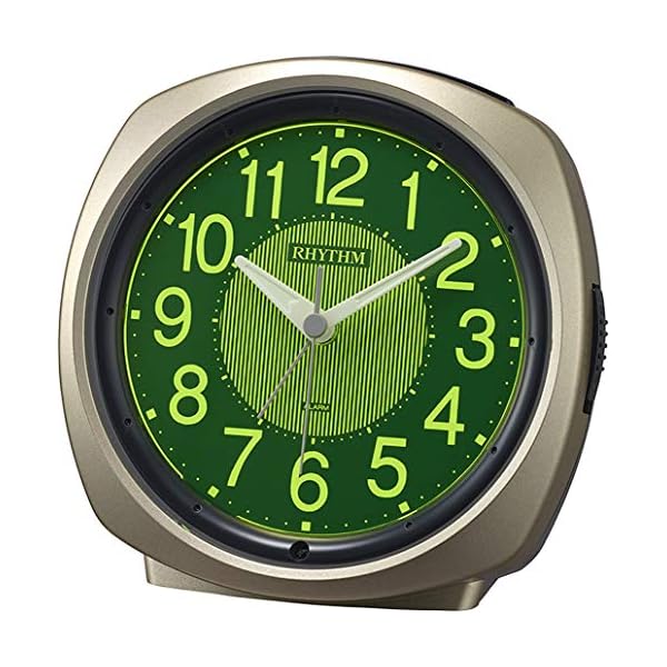 目覚まし時計 電子音アラーム 連続秒針 暗所 自動 点灯 ライト ゴールド 13x12.8x7.3cm 8RE673SR18