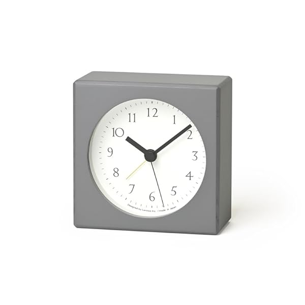 アラーム時計 アナログ ニュアン 天然色木地 灰 nuan PA23-10 GY Lemnos