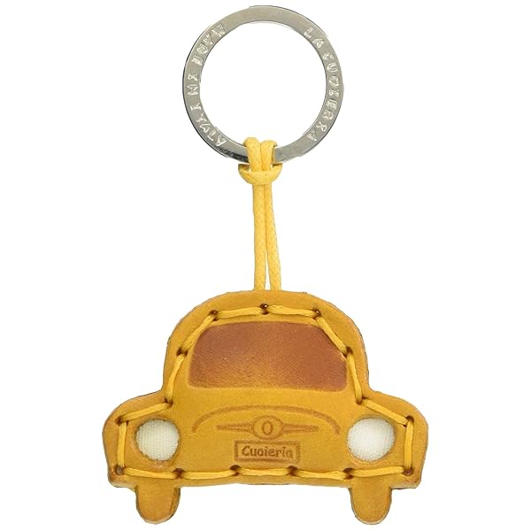 キーホルダー ハンドメイド 本革 イタリア製 イタリアンカー P349