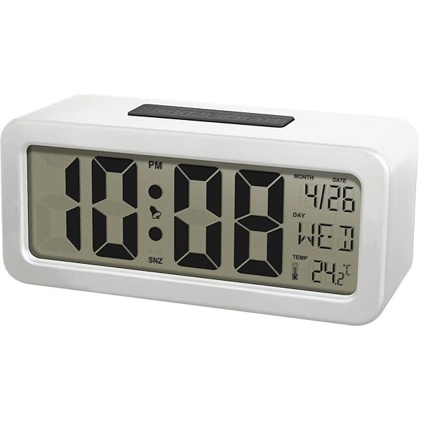 (セイジ) スヌーズ間隔調整可能目覚まし クロル ホワイト LCD-007WH