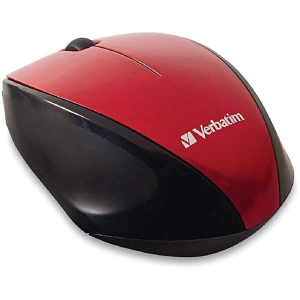 ‎ ワイヤレスマウス 無線 2.4GHz Blue LEDセンサー式 レシーバー付属 レッド MUSWBLRV1