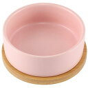 ペット用食器 ループ ディッシュ ピッコロラウンド ライトピンク 猫 犬 おしゃれ かわいい 食べやすい 115308