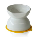 ハリオ (HARIO) ペット用食器 陶器製 水飲み用 高さ 調節可能 フードボウル ハリオ (HARIO) チビプレダブル ホワイト 小・中型犬用