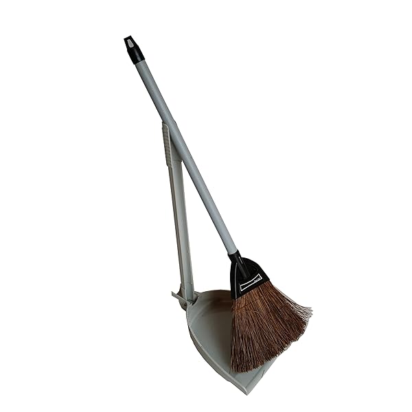 ラクーナちりとり付き赤シダほうき