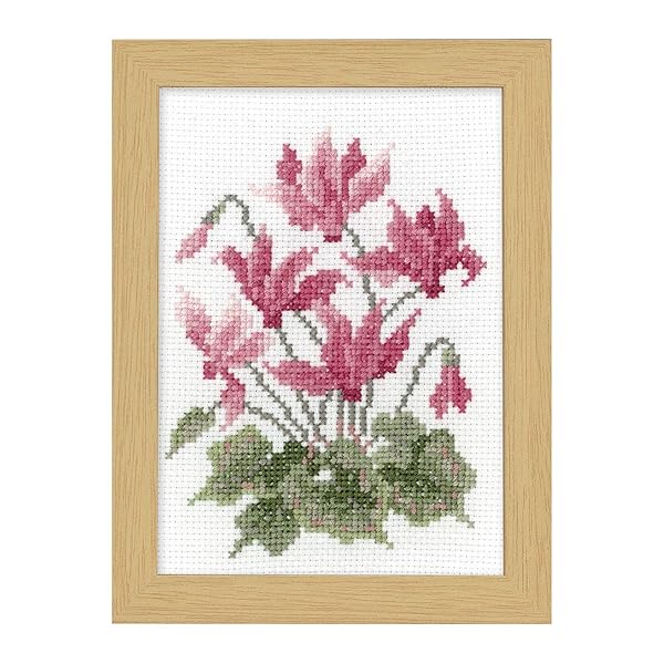 刺しゅうキット 12ヶ月の花フレーム マリー・カトリーヌコレクション クロスステッチキット 11月シクラメン 7518