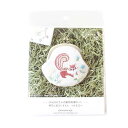 刺しゅうキット がま口 chicchiさんの動物刺繍キット 野花と遊ぶりすさん 縦9.5×横8.5cm PHC-120-2