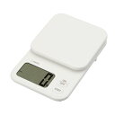 デジタルスケール 日本メーカー 3kg/1g単位 風袋引き 大画面 キッチンスケール 計り 料理 ホワイト