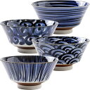 graph(グラフ) 150丼 4柄セット(波・十草・渦・駒筋) φ15×H7.5cm(3)
