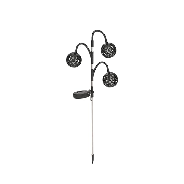 【ガーデン ソーラーライト ライト】ブラック 24×7×70cm ガーデンアクセントケイジツリー GA-KG240