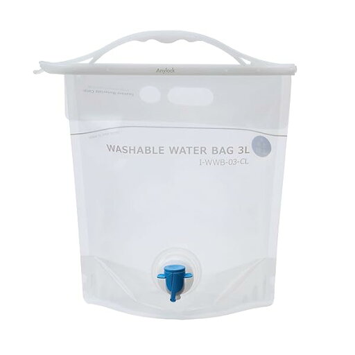 (Iwatani Materials) 水タンク ウォッシャブルウォーターバッグ 3L クリア WWB-3CL 注ぎやすいコック付き キャンプ レジャー 防災 約33×29×14cm (Iwatani Materials) 水タンク ウォッシャブルウォーターバッグ 3L クリア WWB-3CL 注ぎやすいコック付き キャンプ レジャー 防災 約33×29×14cm