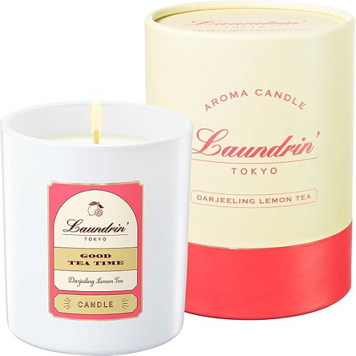 アロマキャンドル ダージリンレモンティーの香り 180g ギフト プレゼント 約36時間 植物性100%・パラフィンフリー アロマキャンドル ダージリンレモンティーの香り 180g ギフト プレゼント 約36時間 植物性100%・パラフィンフリー
