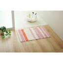 イケヒコ マット バス お風呂 ふわっとストライプ 約50×75cm ピンク 吸水性 滑りにくい #3492229(3)