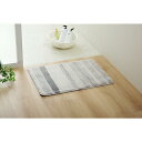 イケヒコ マット バス お風呂 ふわっとストライプ 約35×50cm グレー 吸水性 滑りにくい #3492109(3)