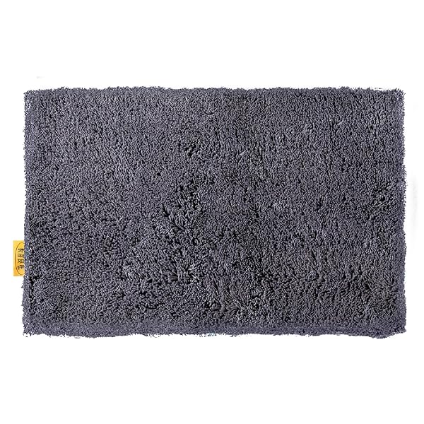 乾度良好Dナチュレ バスマット 約36cm×55cm ダークグレー (吸水 速乾 かんどりょうこう 洗える 小さい 足拭きマット 風呂)