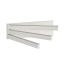 キッチン収納 マグネット ふきん掛け FLAT in 幅25×奥行1.65×高さ7.6cm ホワイト フラット イン 壁面収納 FK-FW a.ホワイト