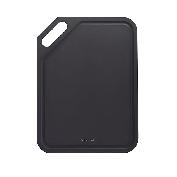 カッティングボード ブラック Lサイズ 37×27.5cm 抗菌 食洗機対応 ウッドファイバー 耐久性 両面溝付き アウトドア キャンプ まな板 木製 天然木繊維 KDS.4518