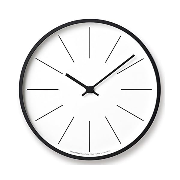 掛け時計 時計台の時計 ライン Line アナログ 電波 黒色木枠 KK17-13 C φ305×d48mm