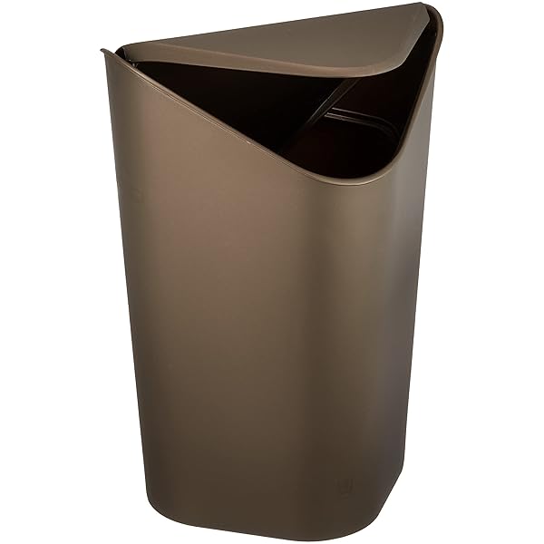 【umbra】 ゴミ箱 コーナーカン ブロンズ 5L ふた付き 角型 ペール ダストボックス [2]