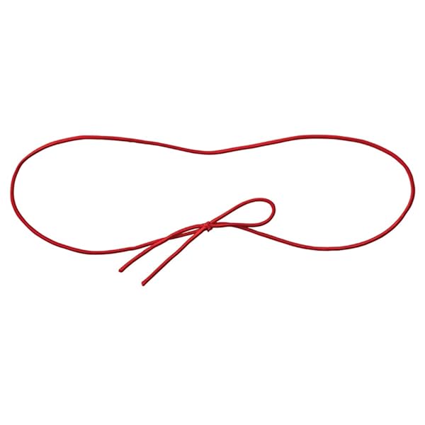 日本製 ゴムタッグ 8×1.5cm 全長40cm レッド 30個 片結びリボン KAT-TR1