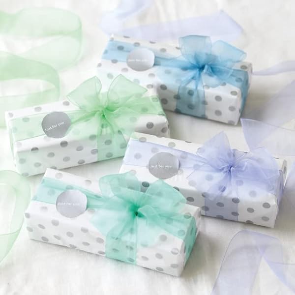 リボン 2.5cm幅×30m巻 スカイブルー 1巻 オーガンジーリボン OR2518 [3]