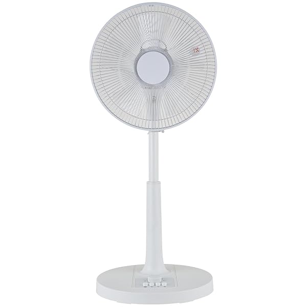 扇風機 リビング型 押しボタン式 ホワイト 30cm GF-324T-W
