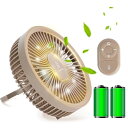 【 】1台3役 扇風機 サーキュレーター 卓上扇風機 壁掛け 吊り下げ コードレス USB充電 4000mAh 風量3段階 リモコン付き xr-df182-br