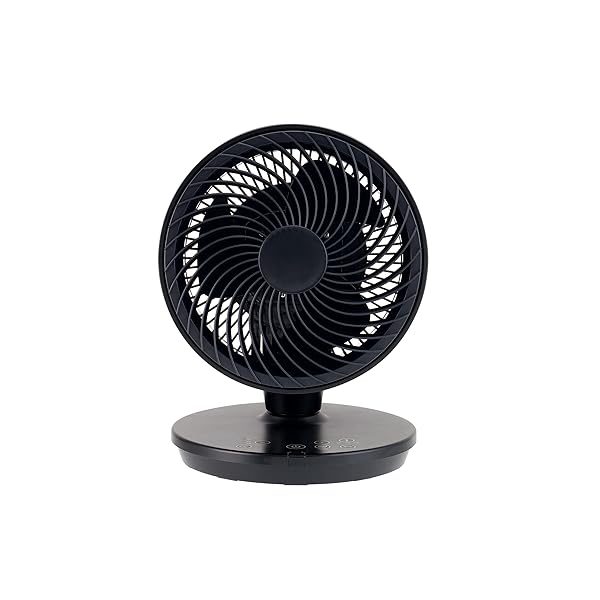 サーキュレーター ロータイプ DCモーター 風量7段階 タイマー付き 自動首振り ブラック KCF-1832/K