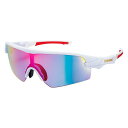 スポーツサングラス STRIX D.A. ストリックスディーエー STX DA-3516 MAW 日本製 ミラーレンズ マットホワイト/レッドシャドーミラー×U...