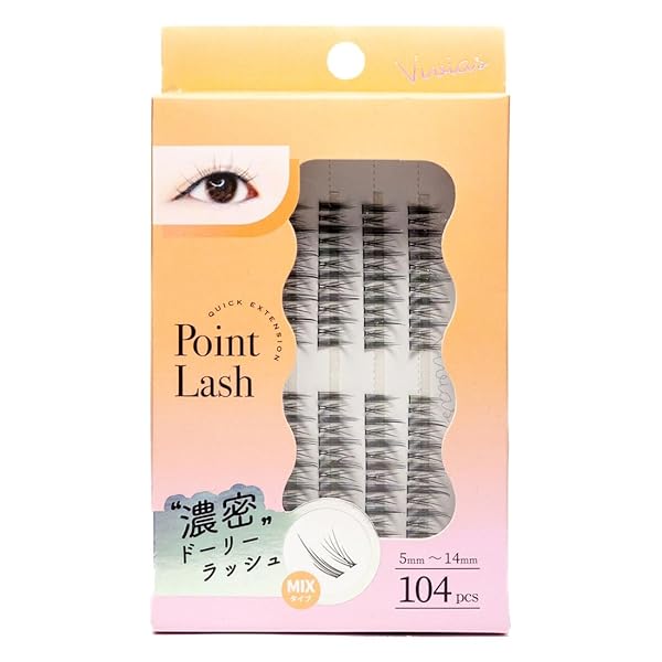 BN ヴィヴィアス 部分まつげ 06 / MIXタイプ 濃密ドーリーラッシュ (ブラック) (104pcs)