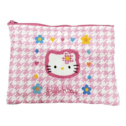 Hello Kitty 50th Anniversary キルティングポーチ カオハナ Hello Kitty 50th Anniversary キルティングポーチ カオハナ