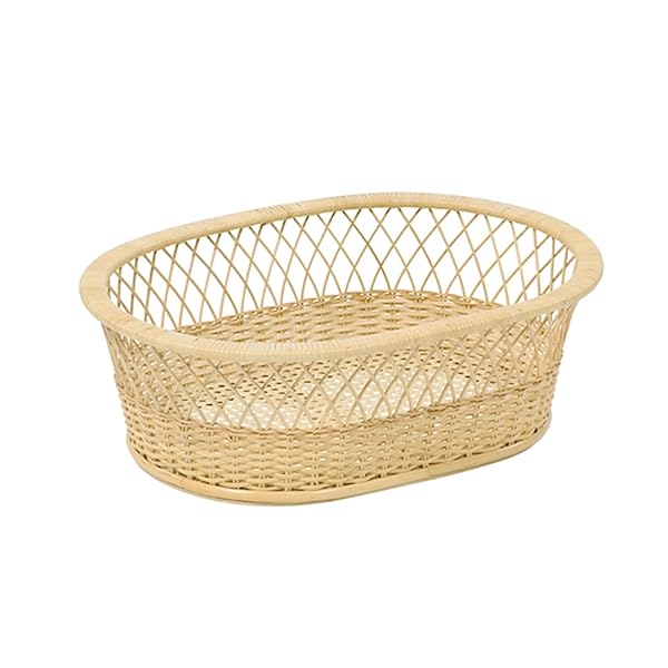 バスケット 脱衣かご 楕円形 ラタン(籐) ナチュラル GK304N