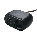 ウイルコム 車用 シガーソケット HYBRIDソケット USB2ポート ケーブルタイプ 100cm AEM017