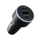 車内用品 USB シガーソケット DC/USBプラグ USB-C×2 USB-A×1 合計3ポート PD36W 最大合計出力 54W F358 3台同時充電 同時接続時に急速充電可能 ブルーLED DCソケット