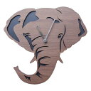 real animal clock ゾウ サイズ:約W32 D3.5 H30 YK15-101
