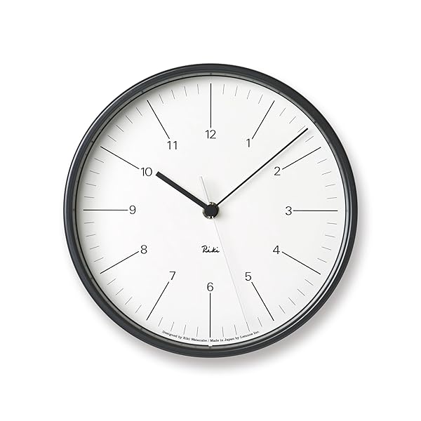 電波時計 アナログ リキスチールクロック スチール RIKI STEEL CLOCK ホワイト WR24-10 WH Lemnos