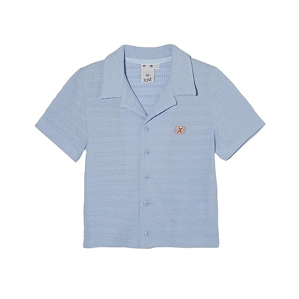 カジュアル OPEN COLLAR COMPACT SHIRT レディース LtBLUE