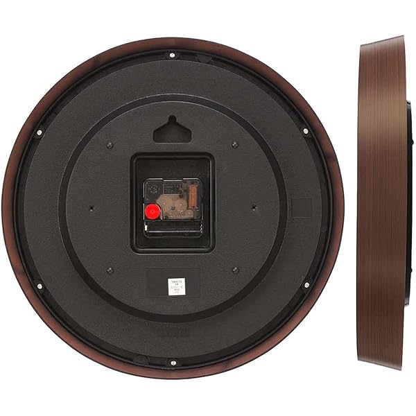 掛け時計 アナログ カプレーゼ 静音 連続秒針 木目調 ダークブラウン YW9173DBR [2]