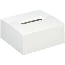 メリーナ(mellina) ハーフティッシュボックス W14.8×D13.9×H6.7cm ホワイト 『モノクローム(monochrome)』 M805 IW 日本製
