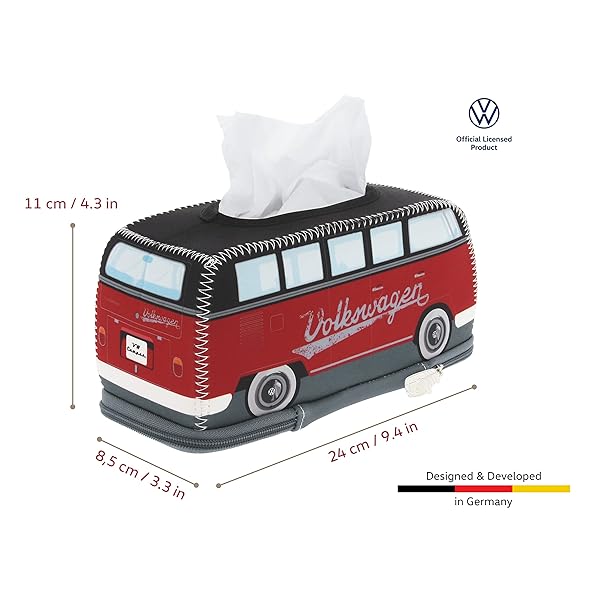 VW Collection T1バス ネオプレン ティッシュボックスホルダー RD/BK BUNE204 [3]