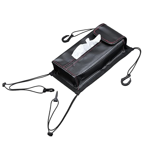 車内収納用品 収納ポケット ティッシュ カーボン IMP089 センタースペース 便利 収納 カー用品