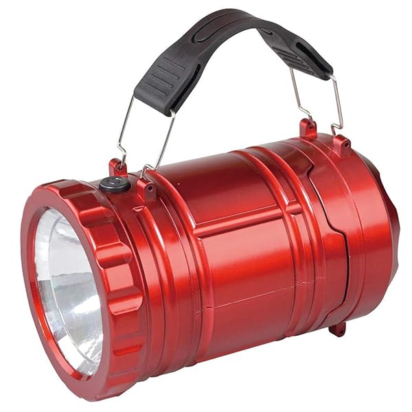 アクトライトプラス LED　ランタン 懐中電灯 キャンプ 防災 2WAY 簡単点灯 （レッド）FIN-770GM