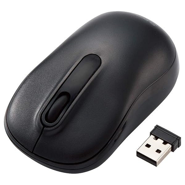 ワイヤレスマウス M-DY11DRSKBK 静音 抗菌 3ボタン Mサイズ ブラック